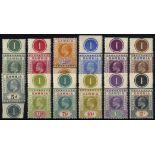 Gambia. 1904-6 set of twelve, fine mint with a couple unmounted, each with Plate 1 on top or