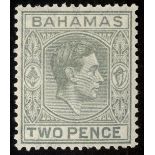 Bahamas. 1938-41 2d pale slate, R3/6 RP short 'T', fine mint. SG 152a (£950)/CW 6a