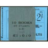 Great Britain. Booklets. 1936 2/- blue cover with KE VIII panes, including advertisement pane,