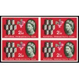 Great Britain. 1962 2_d National Productivity Year unmounted mint imperforate block of 4