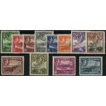 Antigua. 1938 set of twelve perforated SPECIMEN Type W8 or 9 mint, fine save the 1_d with a blunt