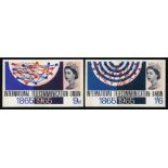 1965 9d and 1/6d International Telecommunications Union Centenary unmounted mint pair of imperforate