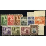 Antigua. 1932 Tercentenary unmounted mint set of 10, the 1_d with a few toned perfs. SG 81-90 (£