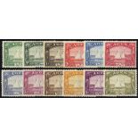 Aden & States. 1937 Dhow set of twelve, fine mint with most low values unmounted. SG 1-12 (£1200)/CW