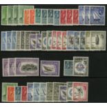 Aden & States. 1953-65 unmounted mint definitives collection (52), complete with all shades per