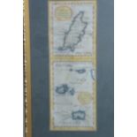 Walpole 1770, a new map of the Isle of Man, hand coloured, scale 15 miles = 1ins