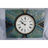 Moroccan style mosaic frame to clock, 10.5 x 14ins