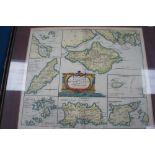 A Robert Morden - The Smaller Islands in the British ocean - hand coloured