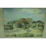 Dorothy Templeton, Manx farm, Watercolour, Signed, 12 x 16 ins.