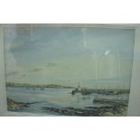 Alec C Quayle, Port St Mary Harbour, Watercolour, Signed, 14 x 20 ins.