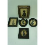 Five Georgian and later portrait silhouettes of women