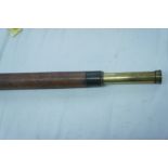 Dolland, London, single draw naval telescope in brass with leather cover number 5683 inscribed A