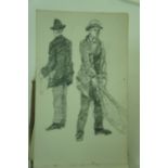 John Millar Nicholson. Forty-three page sketch book containing numerous pencil sketches of figures