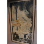 Charles Jacquier, La Danse (Art Nouveau) watercolour, signed dated 1904, 15 X 8ins