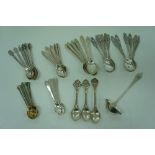 Sets of Danish and English tea/coffee spoons etc including Georg Jensen