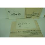 John H. Nicholson pencil sketches from the Well road Hill Studio. largest 9 x 11.5 ins.