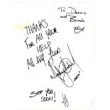 Michael Jackson Autograph Note Signed