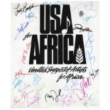 USA for Africa Poster Signed