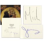 Mick Jagger Signed Christmas Card