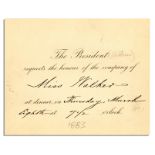 Chester Arthur Presidential Invitation