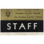 JFK Welcome Dinner Staff Badge