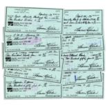 Harmon Killebrew Lot of 10 Checks Signed