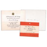 Calvin Coolidge White House Invitation