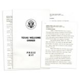 JFK Texas Welcome Dinner Press Kit