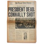 Late edition of the 22 November 1963 ''Dallas Times Herald'' announcing the assassination of