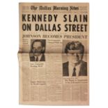 23 November 1963 edition of the ''Dallas Morning News'' announcing John F. Kennedy's death in the