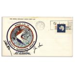 Apollo 15 Crew-Signed NASA Astronaut Insurance Cover -- Signed "Al Worden", "Dave Scott" & "Jim