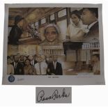 Limited edition poster signed by Rosa Parks. Print features a collage of images pertaining to the