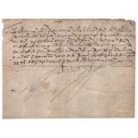 16th century conquistador Hernan Cortes letter signed ''El Marques'', dated 28 August 1534, as