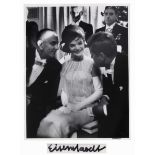 John F. Kennedy, Jackie Kennedy and Lyndon B. Johnson Photo Signed by Alfred Eisenstaedt