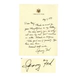 President Gerald Ford Autograph Letter Signed