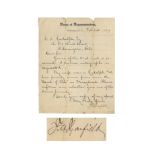 James Garfield Letter Signed