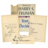 Harry Truman Signed Memoirs Inscribed to Alfred Eisenstaedt