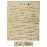 John Adams Autograph Letter Signed