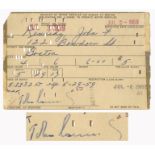 John F. Kennedy Signed Application for Driver's License