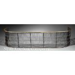 Federal Brass and Wirework Firescreen, c. 1800, h. 10 1/4 in., w. 44 1/2 in., d. 15 in