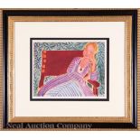 Henri Matisse (French, 1869-1954), "Jeune Femme Assie", reproduction lithograph, 8 1/4 in. x 10 1/