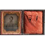 Civil War Sixth Plate Ambrotype of Confederate Soldier in Uniform, descended in the Roman family