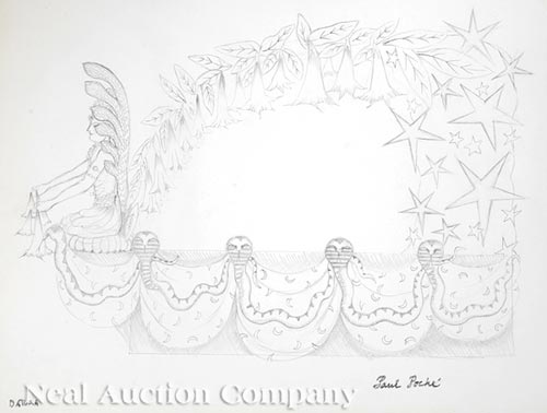 [Mardi Gras], Paul Poche (American/New Orleans, b. 1942), "Parade Float Designs", after the original - Image 11 of 15