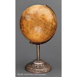 American Twelve-Inch Table Globe, c. 1875, cartouche "The Franklin Terrestrial Globe...Nims &