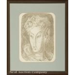 Caroline Wogan Durieux (American/Louisiana, 1896-1989), "Opera", lithograph on paper, pencil-