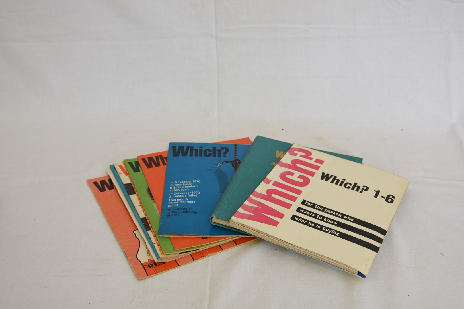 Which? Magazine including the number one issue Autumn 1957 including five loose bound volumes in