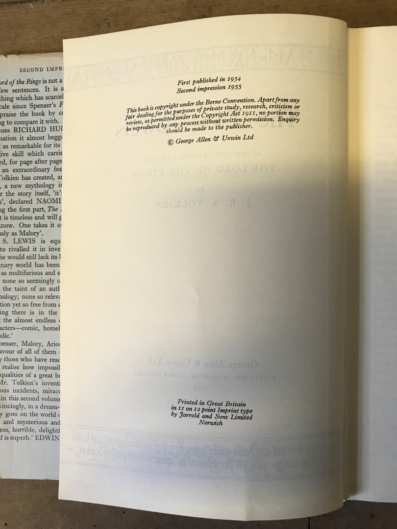 The Hobbit by J.R.R. Tolkein, eighth impression 1956. Published by George Allen & Unwin, The - Image 23 of 37