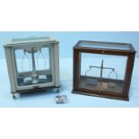 A Cased Set of Scientific 'Stanton Instruments Ltd' Scales, model C26, with another cased set by "