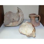 SECTION 21. Three items of Roman pottery fragments, including sections of pots and jugs etc.