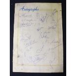 A 1948 Portsmouth FC 50th Anniversary Golden Jubilee dinner menu with seating plan and signed by